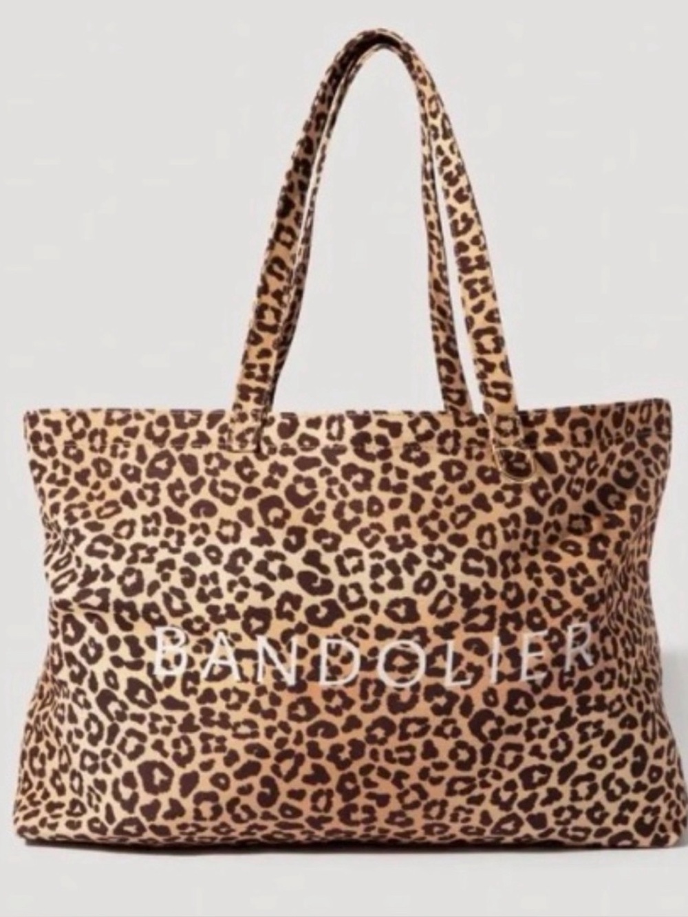 Bandolier Leopard-Print Tote NWOT